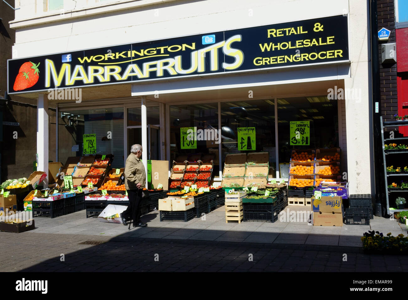 marrafruits shop in workington cumbria england gb uk Stock Photo Alamy