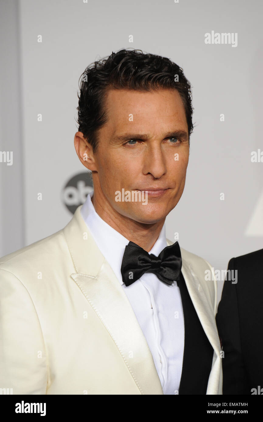 LOS ANGELES, CA - MARCH 2, 2014: Matthew McConaughey at the 86th Annual Academy Awards at the Dolby Theatre, Hollywood. Stock Photo