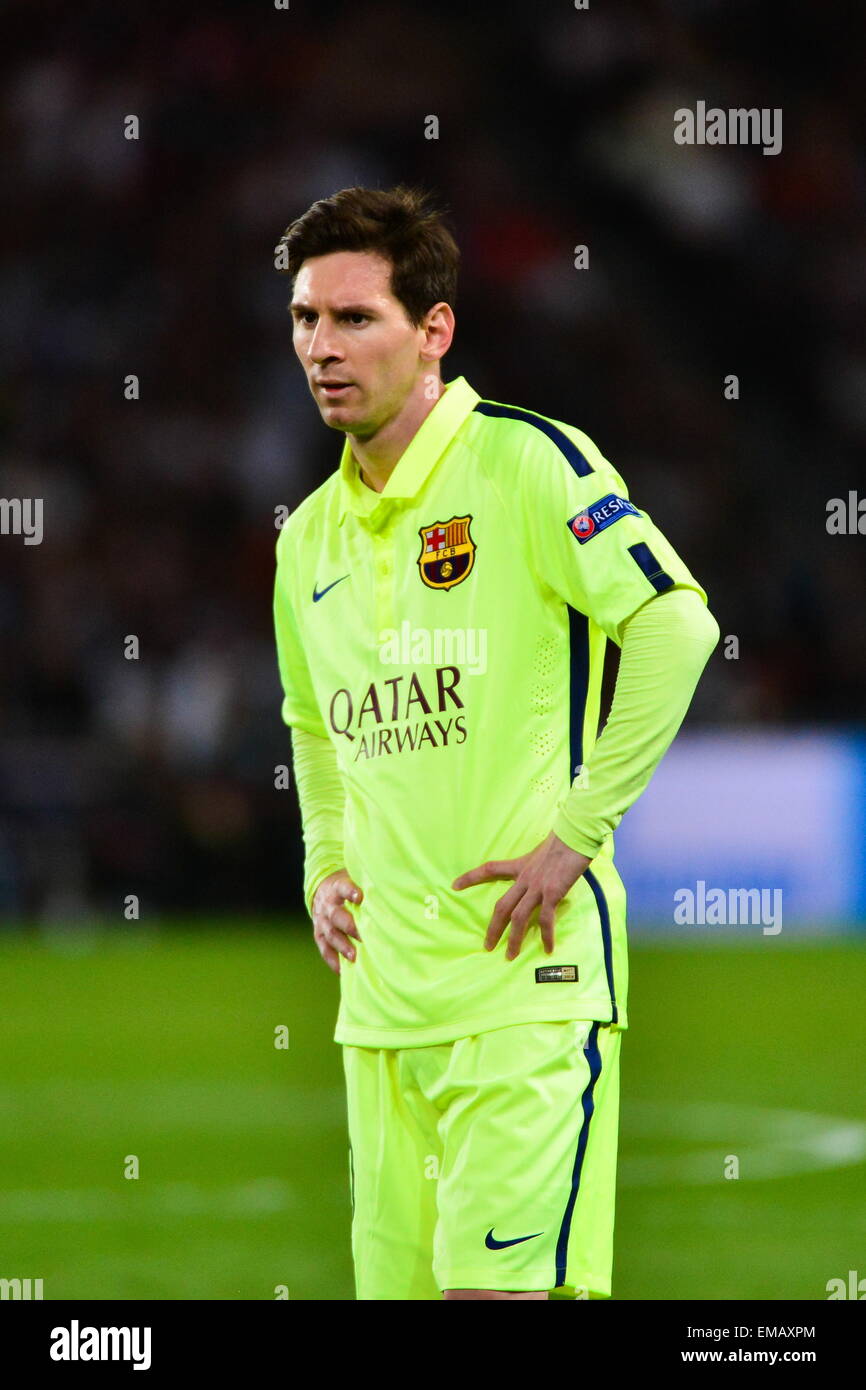 Lionel MESSI - 15.04.2015 - Paris Saint Germain/Barcelone - 1/4Finale Aller  Champions League.Photo : Dave Winter/Icon Sport Stock Photo - Alamy