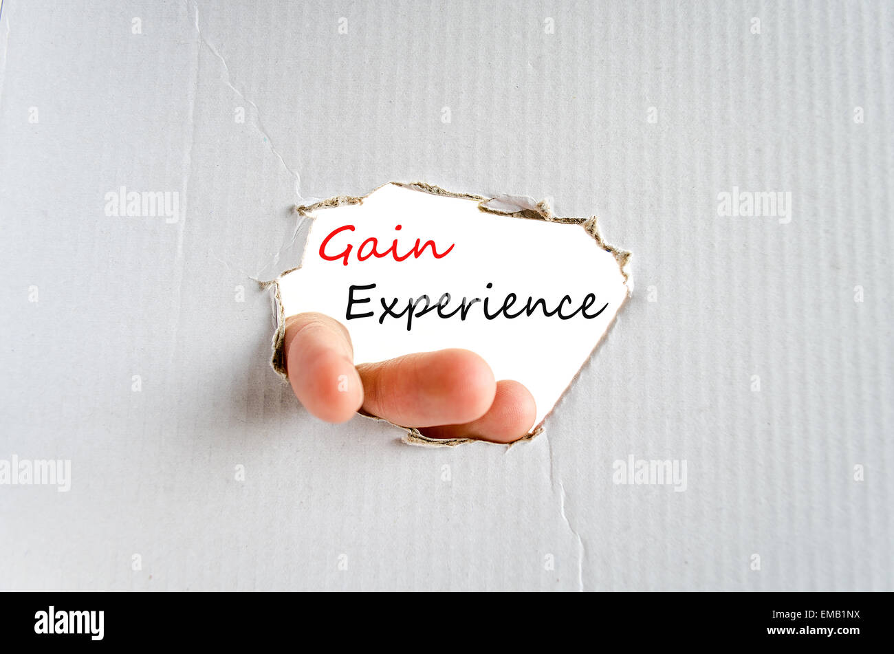 Gain Experience Concept Isolated Over White Background Stock Photo