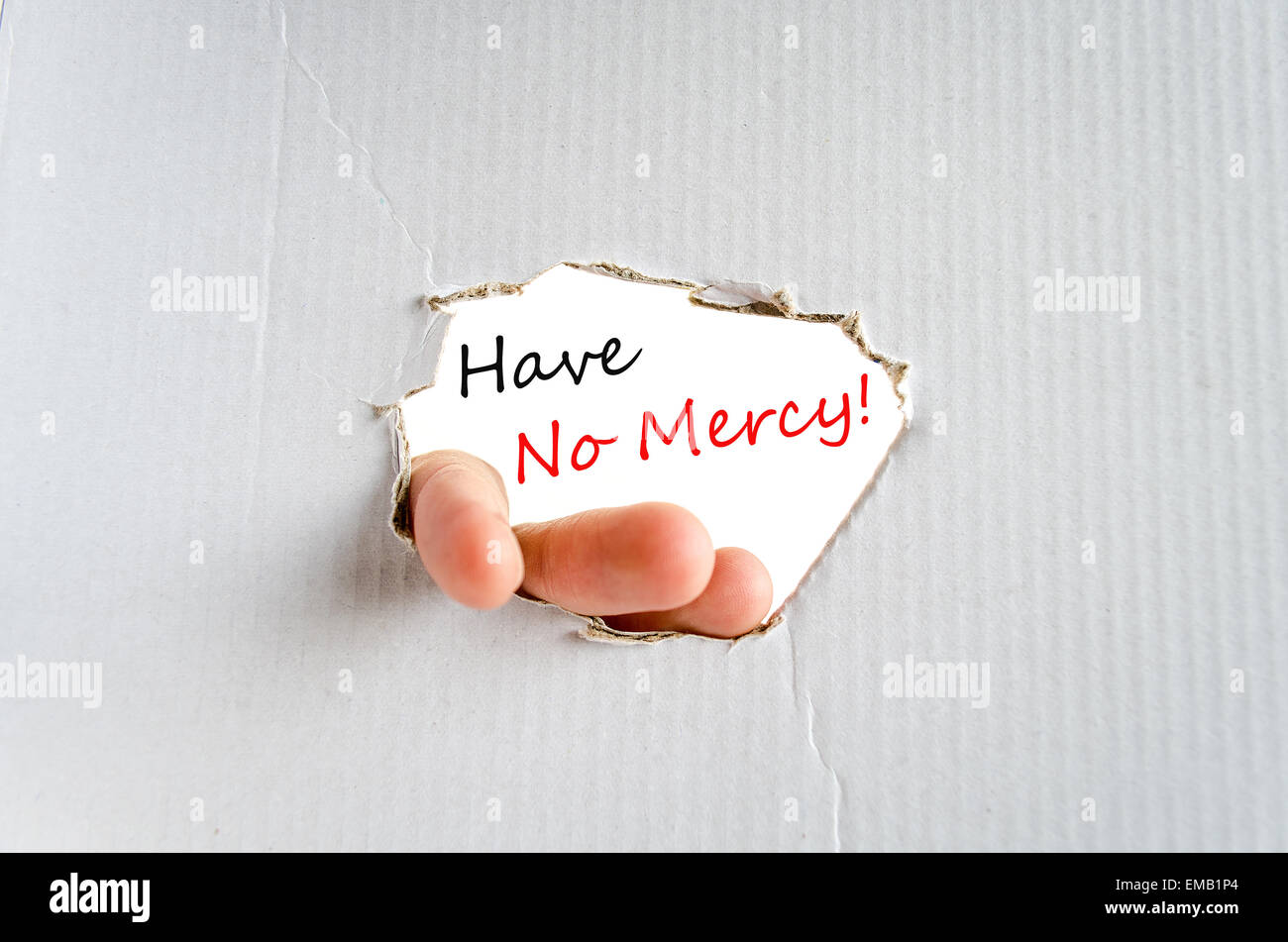 Have No Mercy Concept Isolated Over White Background Stock Photo