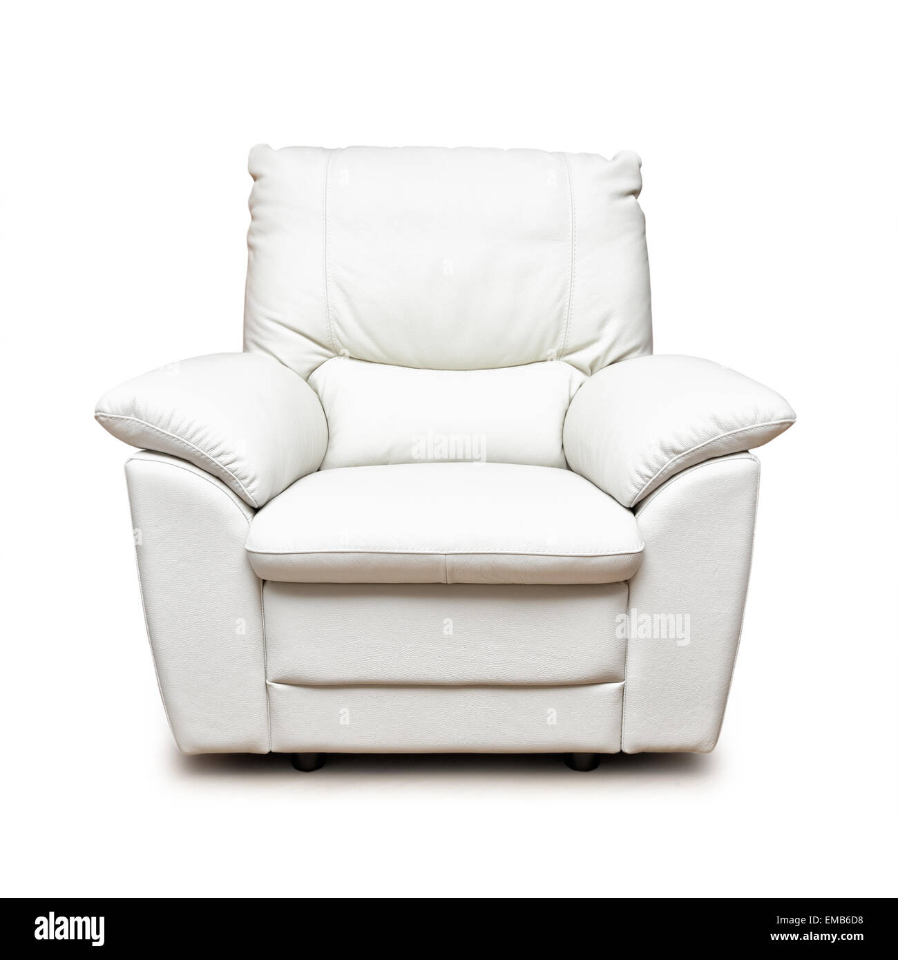 White armchair isolated on white background. Object with clipping path Stock Photo