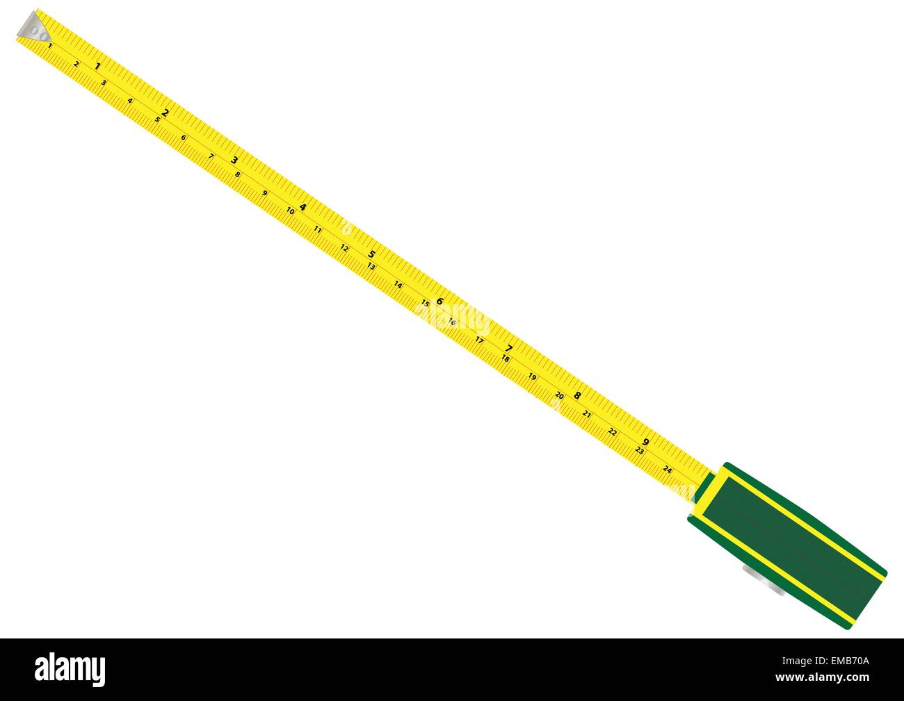 A Tapemeasure with metric and imperial graduations isolated on white ...