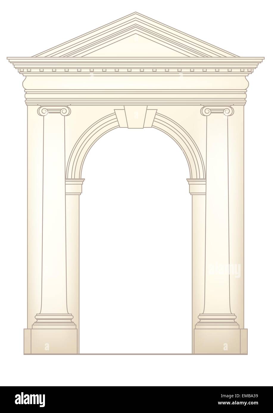 Vector drawing of front door Stock Vector