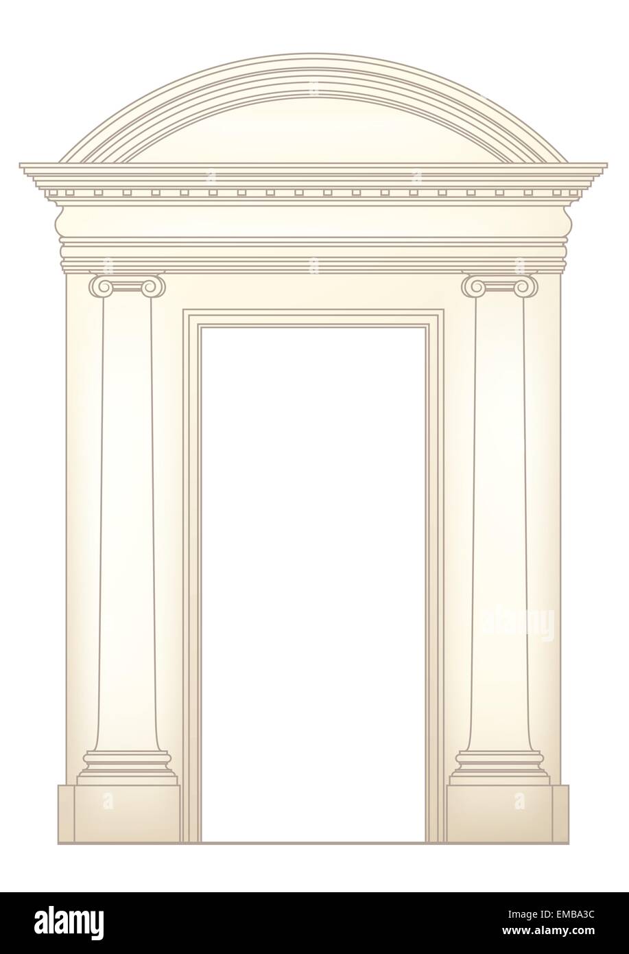 Vector drawing of front door Stock Vector