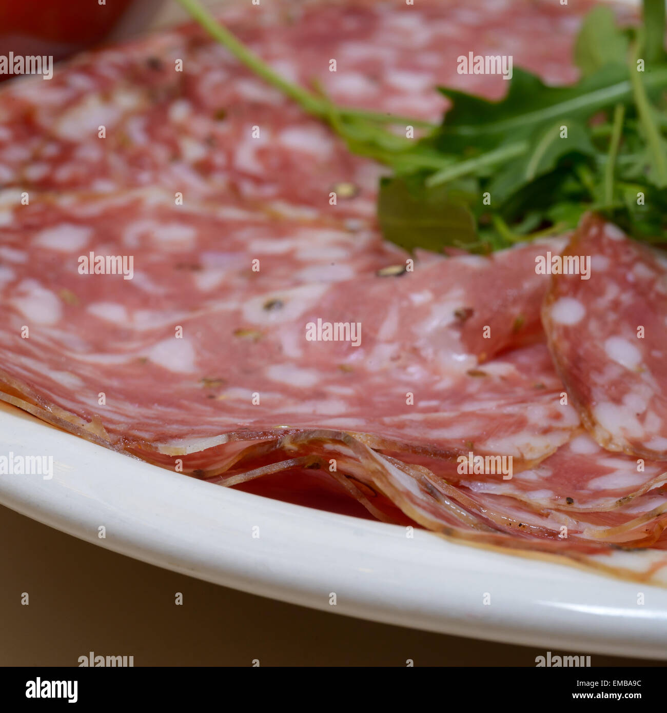 A Tipical Tuscany italian salami called finocchiona Stock Photo Alamy