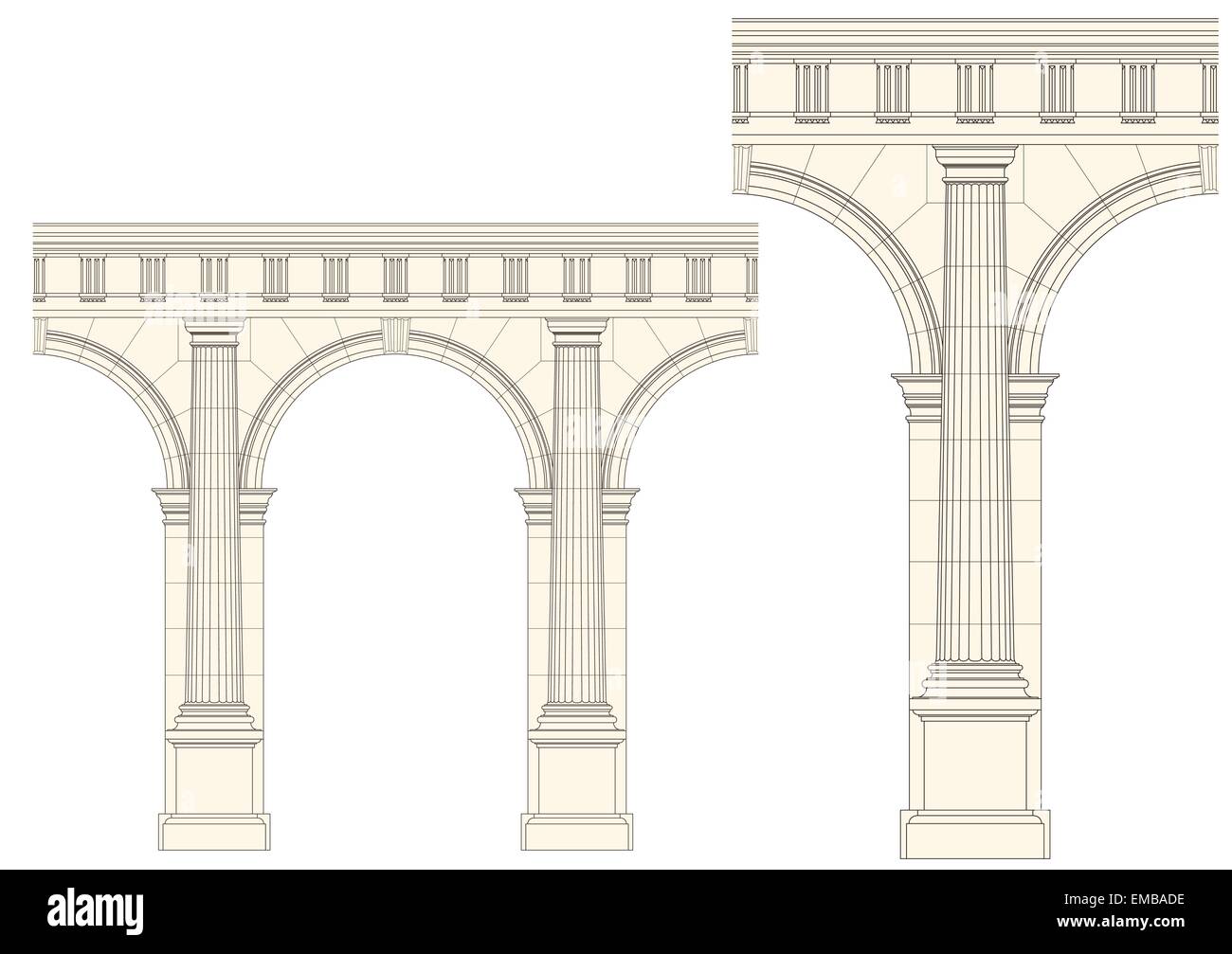 set of architecture detail , vector classic column Stock Vector Image ...