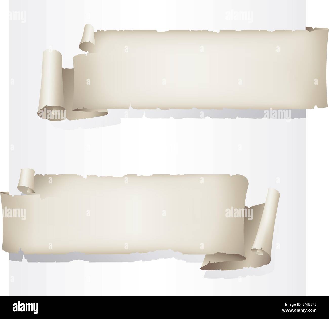 Old paper rolled banner Stock Vector Image & Art - Alamy