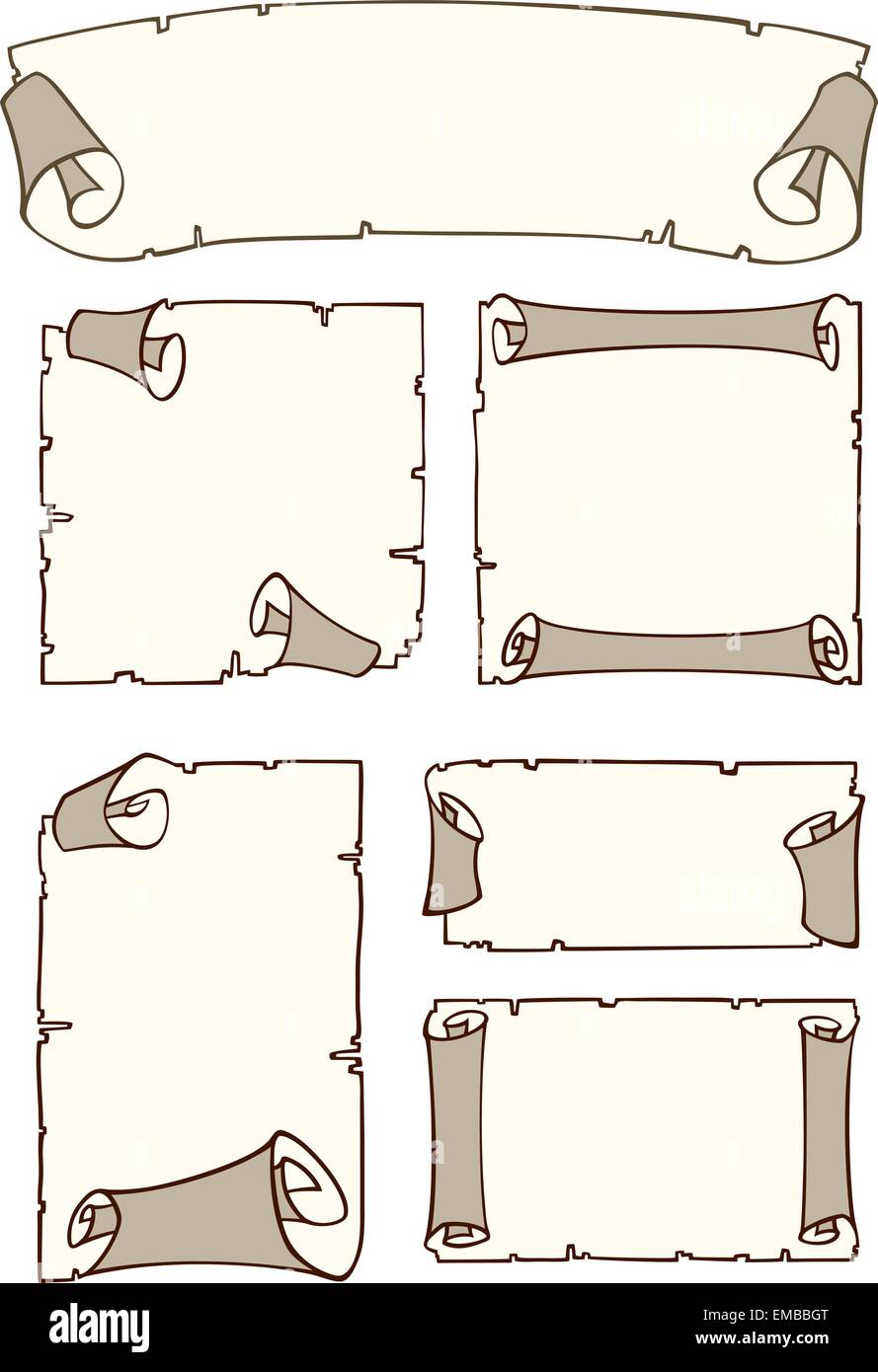 Old paper rolled banner Stock Vector Image & Art - Alamy