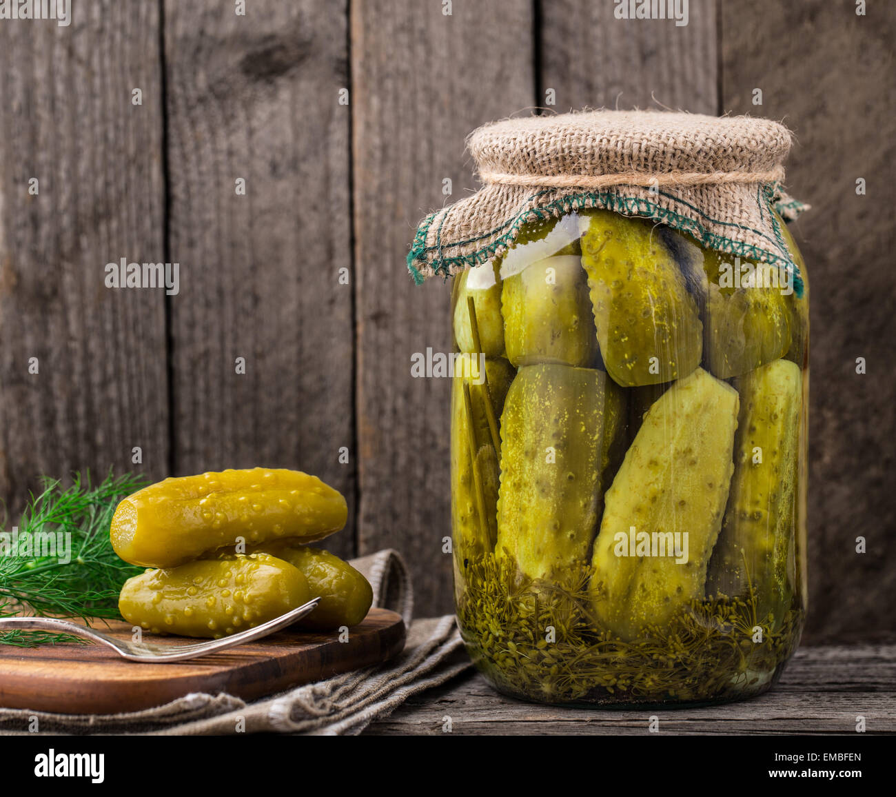Jar of pickles Stock Photo Alamy