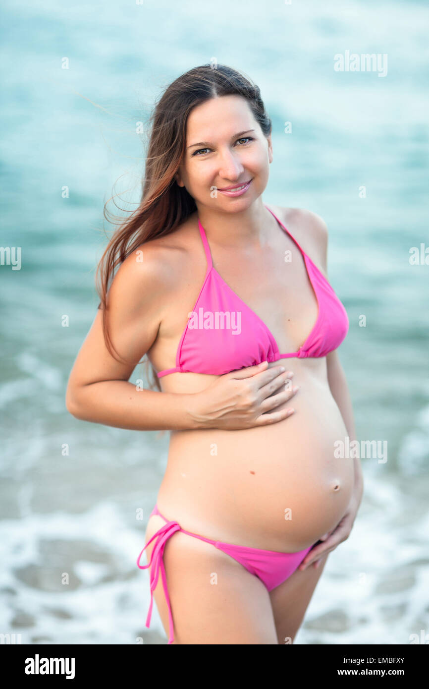 Young woman bikini caucasian belly hi-res stock photography and images -  Alamy