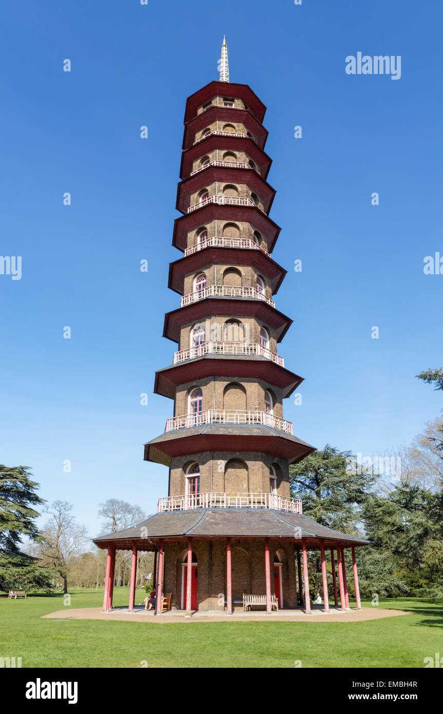The Great Pagoda in the Kew Gardens, London England United Kingdom UK Stock Photo