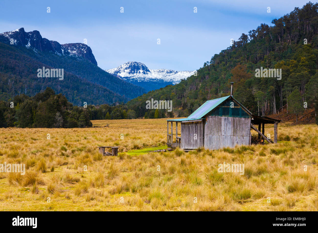 Lees Hut - Tasmania - Australia Stock Photo