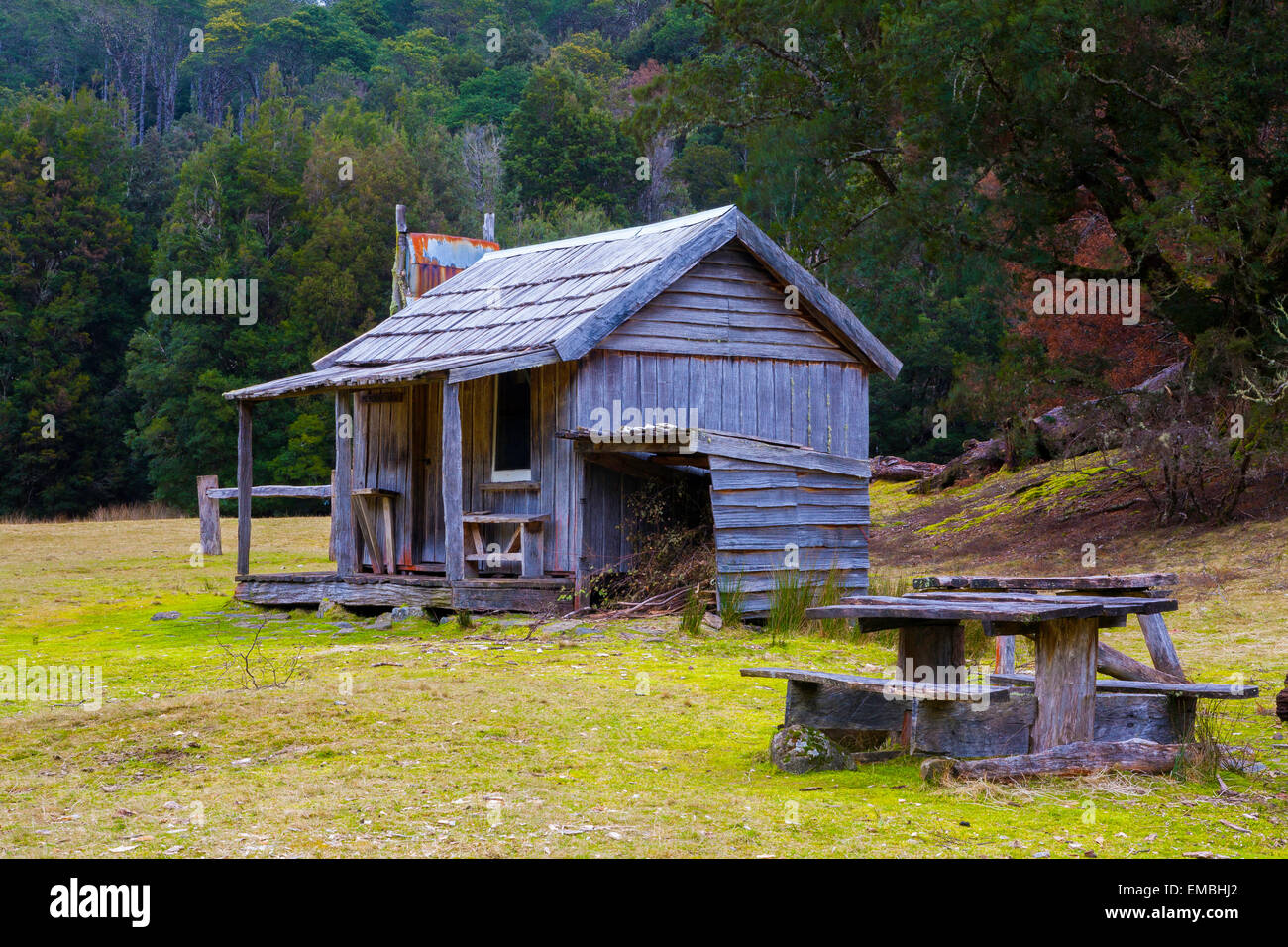 Wadley's Hut - Lees Paddocks - Tasmania - Australia Stock Photo