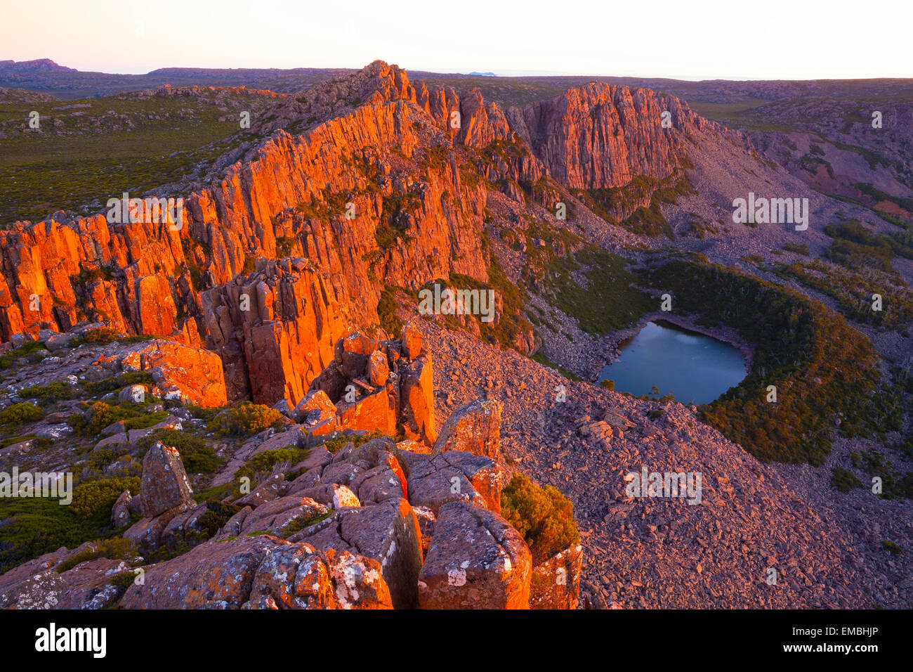 Tranquil Tarn from above Ben Lomond National Park Tasmania