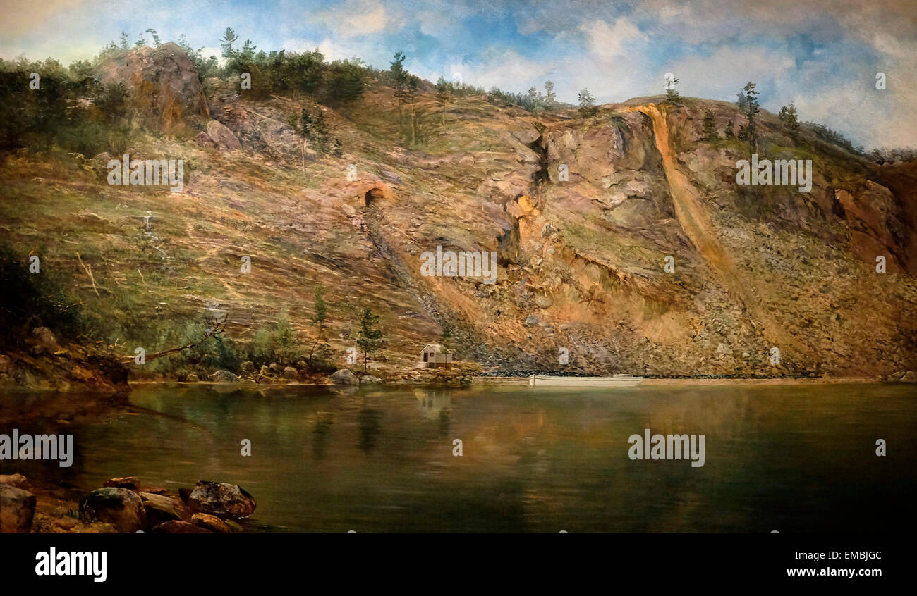 The Iron Mine, Port Henry, New York, circa 1862 Homer Dodge Martin Stock Photo