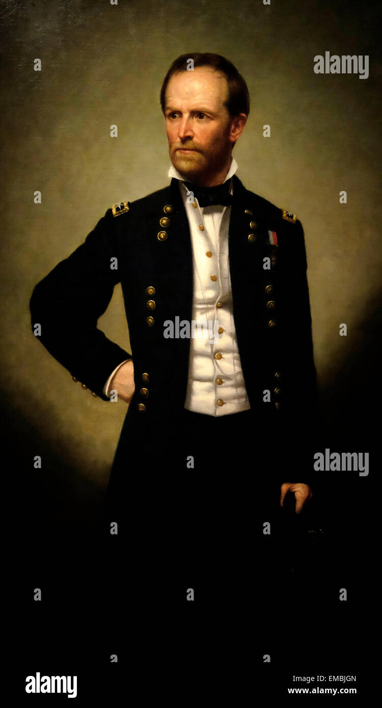General William T Sherman - 1866 Stock Photo