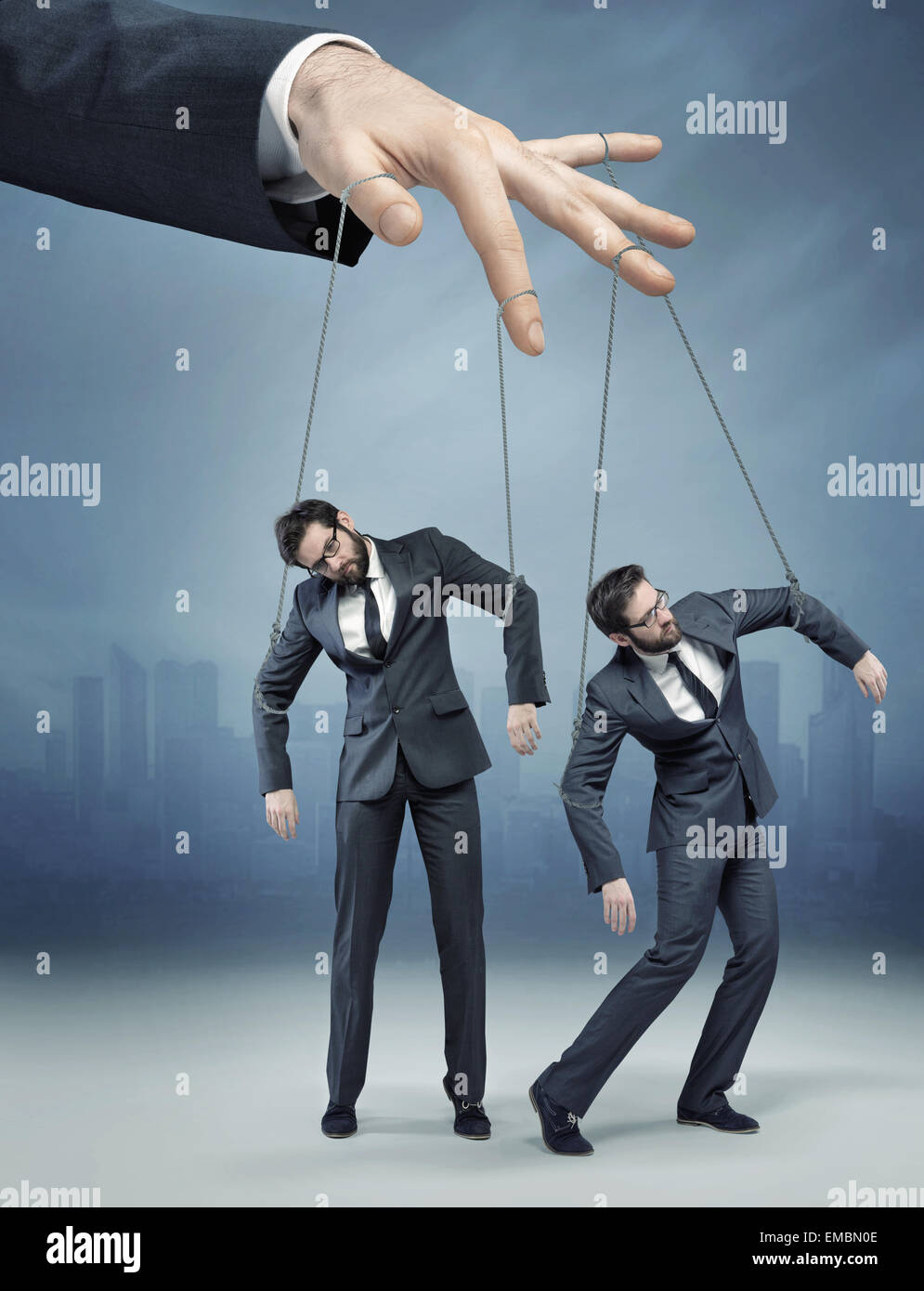 The Human Hand with Marionette on the Strings. Stock Image - Image of  dominate, cult: 219682073