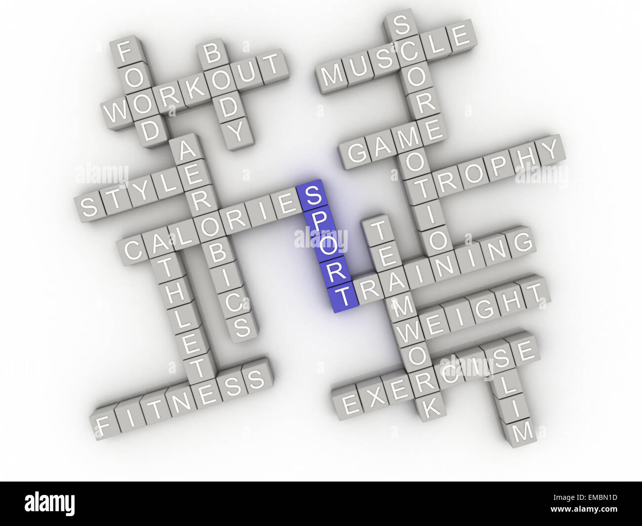 3d image Sport issues concept word cloud background Stock Photo - Alamy