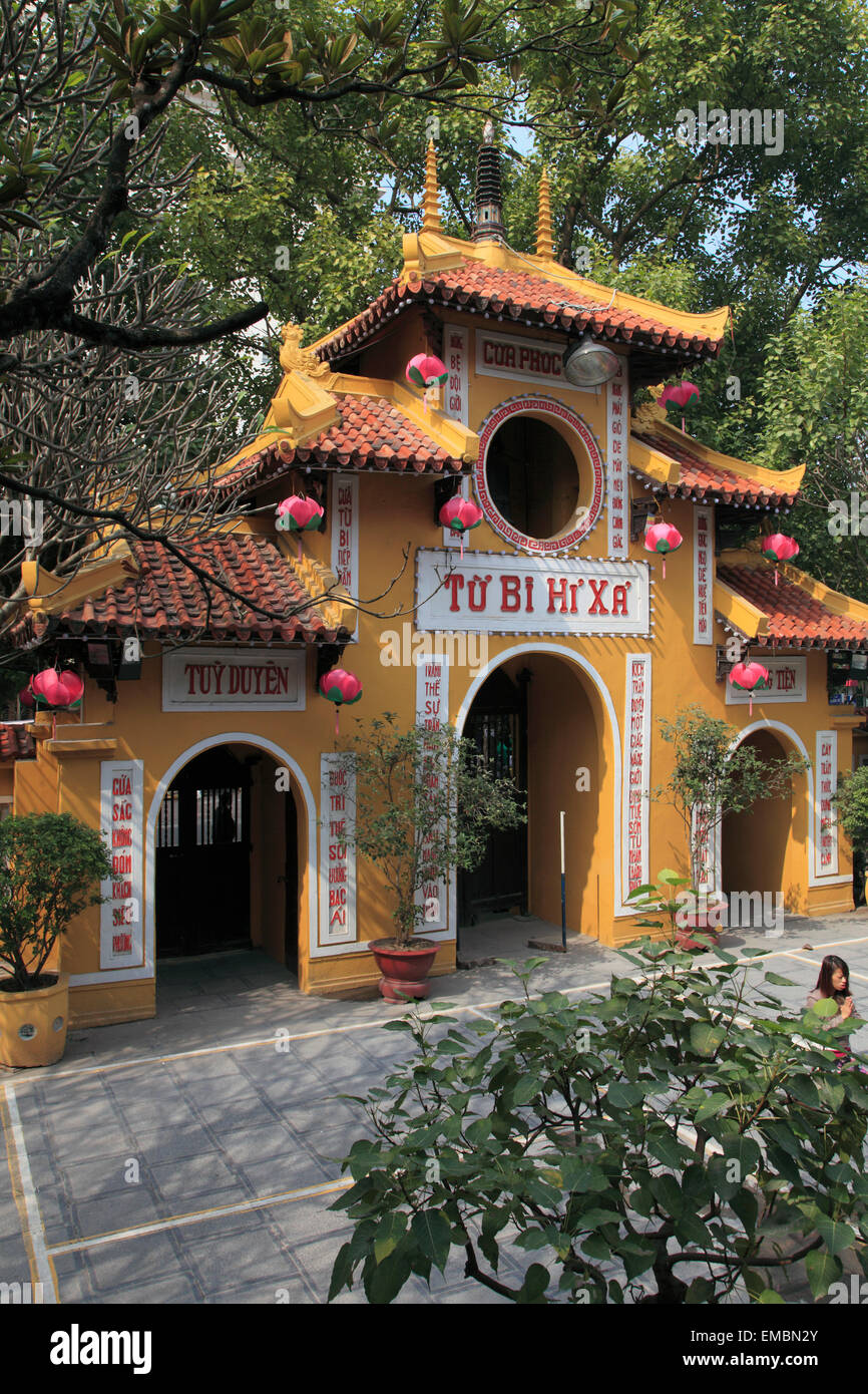 Vietnam, Hanoi, Ambassador's Pagoda, Tu Bi Hi Xa Temple, Stock Photo