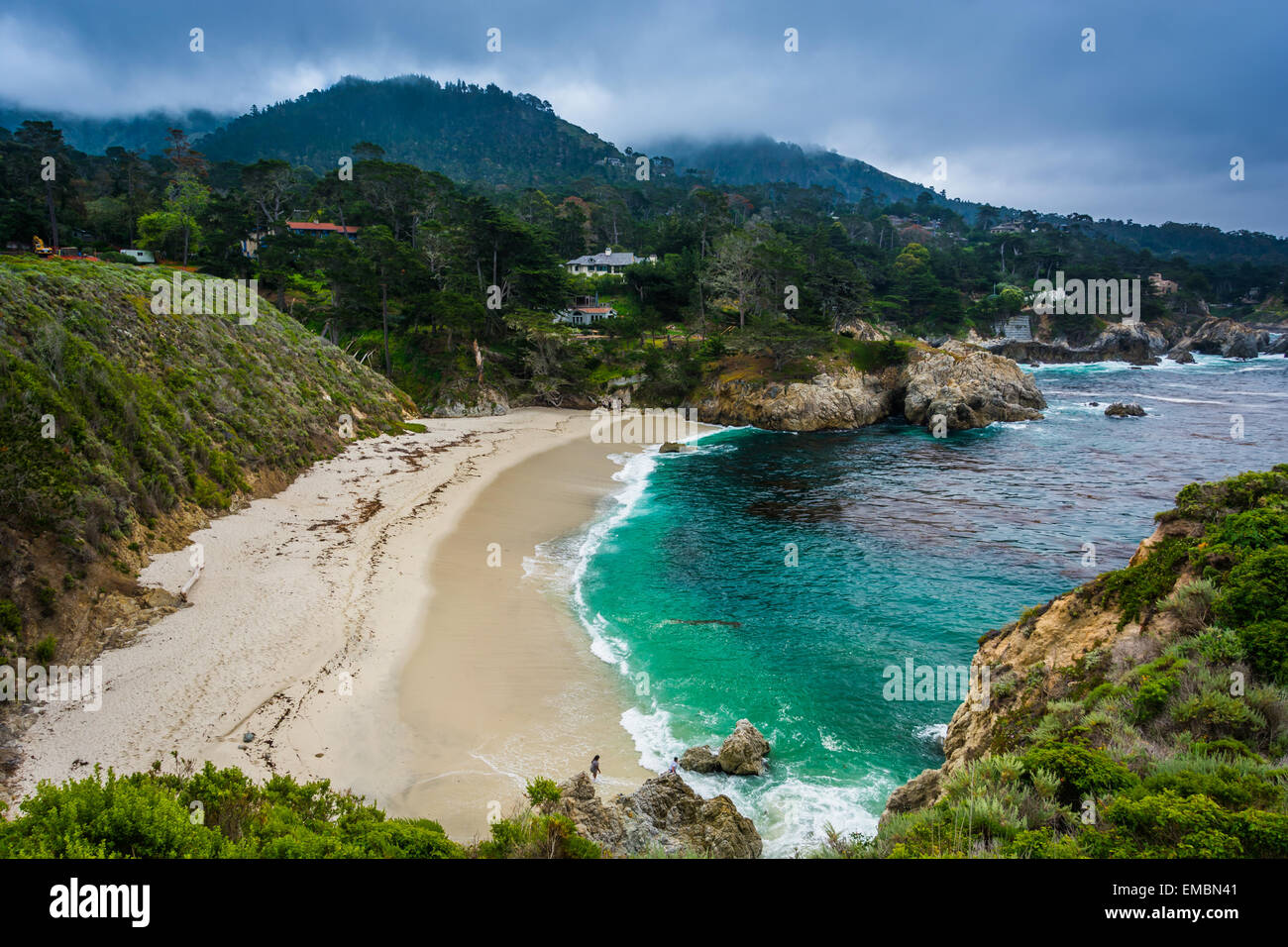 View of Gibson Beach, at Point Lobos State Natural Reserve, in Carmel, California. Stock Photo