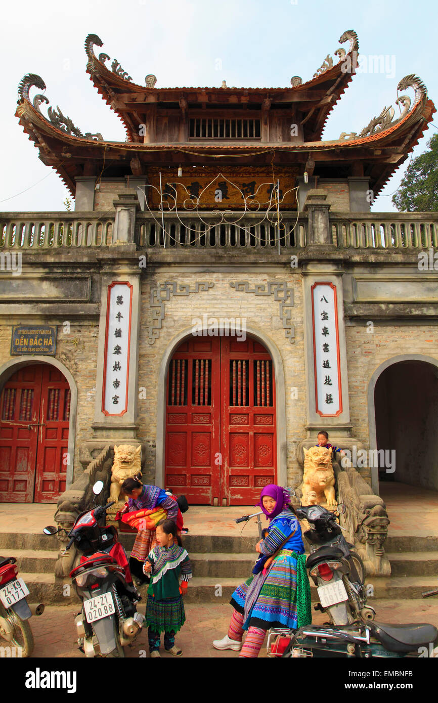 Vietnam, Lao Cai Province, Bac Ha, Temple, Stock Photo