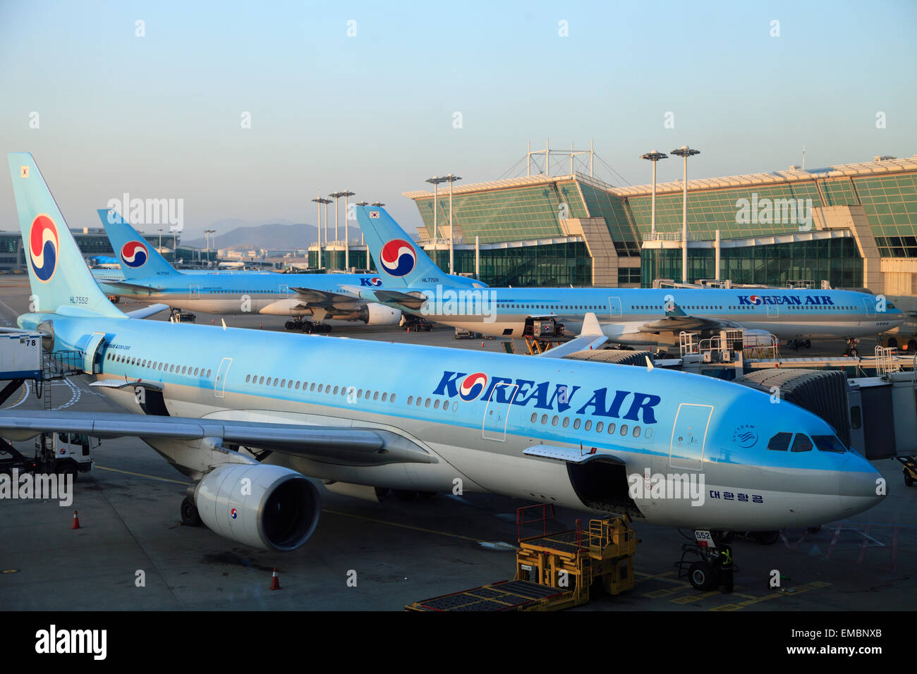 Korean Incheon South Korea, Seoul, Incheon Airport, Korean Air jets Stock Photo - Alamy