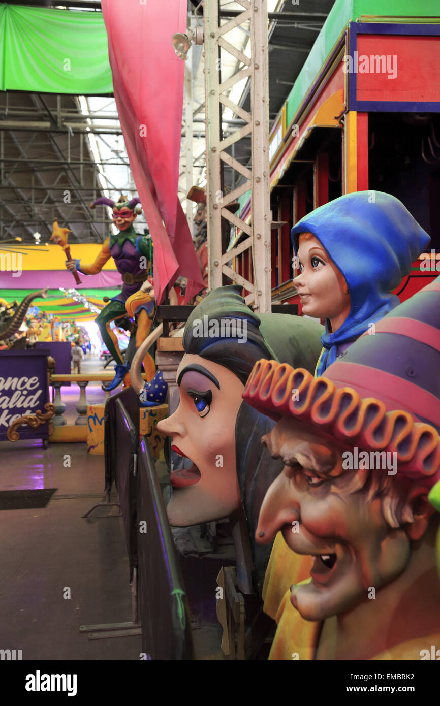 Various Figures For Decorating The Mardi Gras Parade Floats
