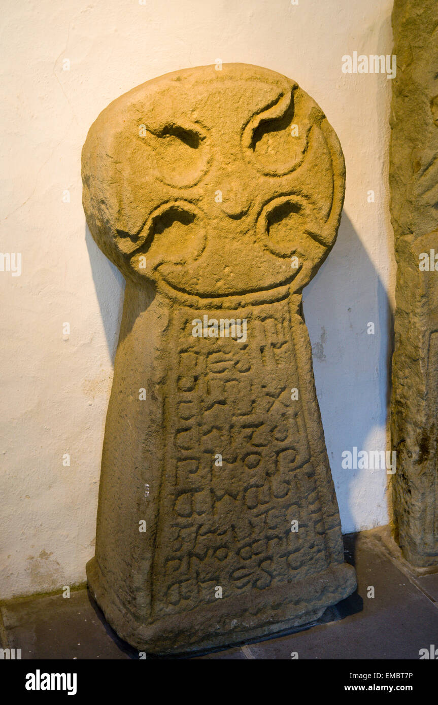 Cross of Grutne, Margam 10th Century, Stones Museum, Neath Port Talbot, South Wales, UK. Stock Photo