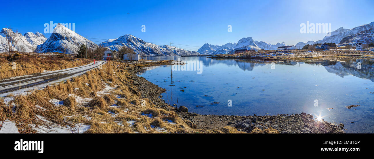 beach, blue, coast, coastline, fishing, fjord, island, landscape, lofoten, mountain, nature, north, norway, norwegian, ocean, Stock Photo