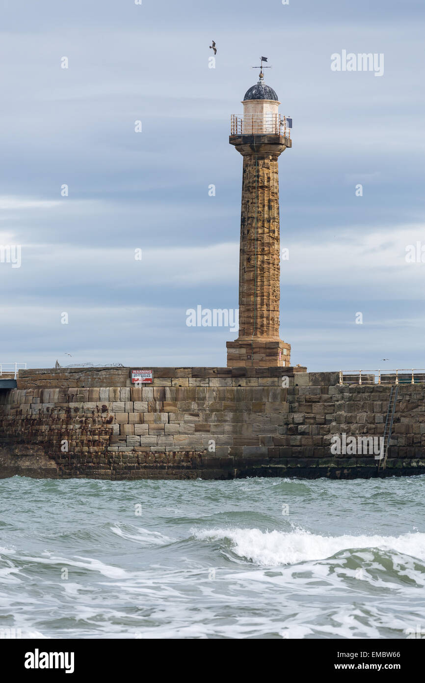 Whitby Pier, Yorkshire, England UK Stock Photo