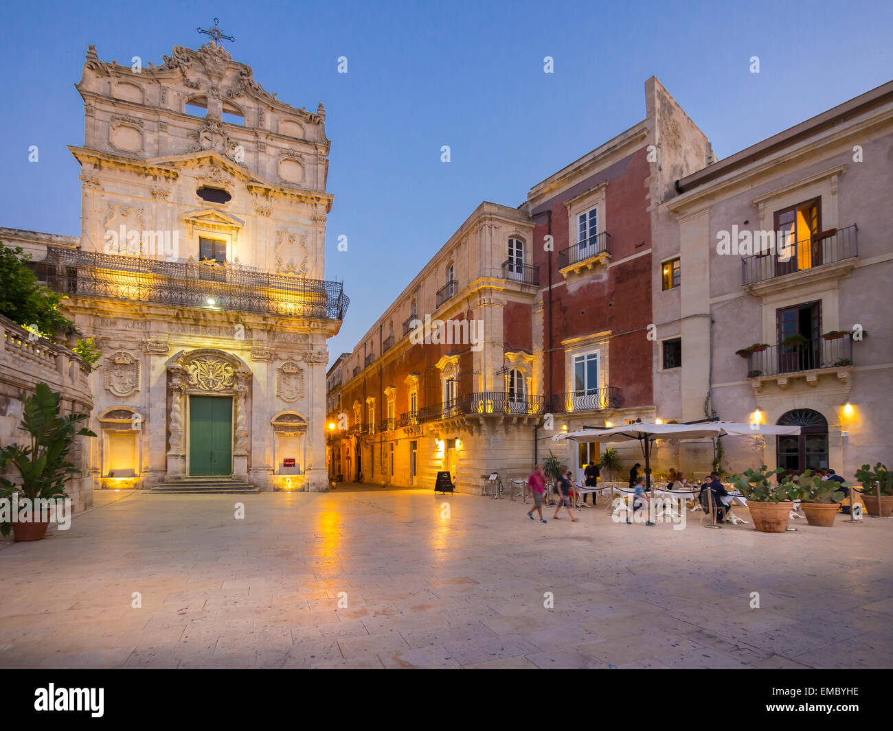 Italy, Sicily, Siracuse, Santa Lucia alla Badia church on cathedral square Stock Photo