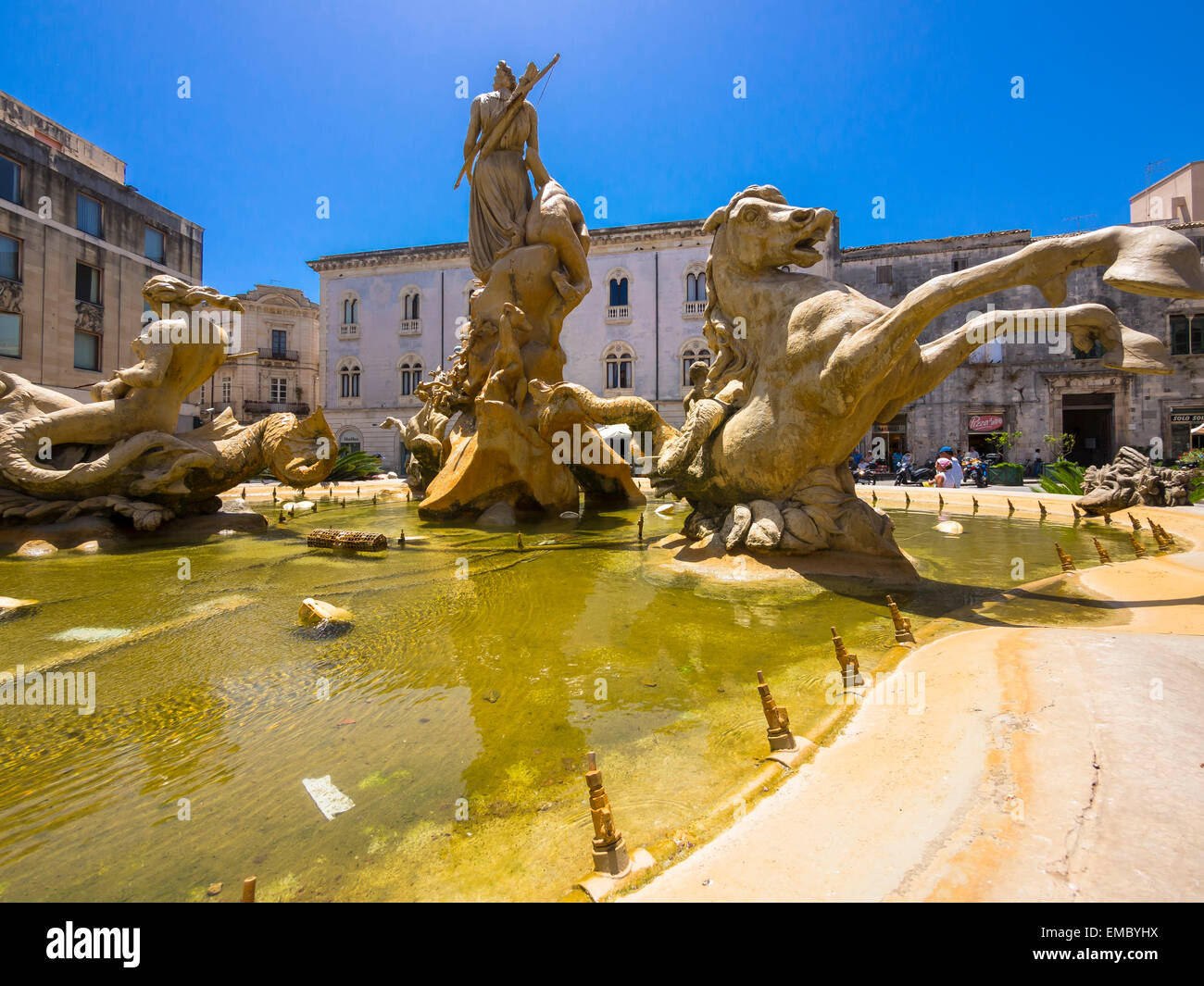 Italy, Sicily, Siracusa, fountain of Artemis Stock Photo