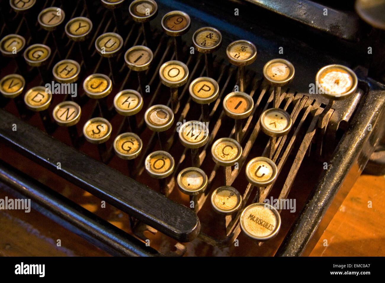 Old french typewriter machine showed in Sirkeci terminal, belonged to ...
