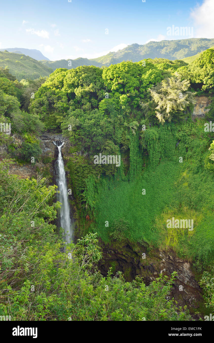 USA, Hawaii, Maui, Haleakala National Park, Makahiku Falls Stock Photo