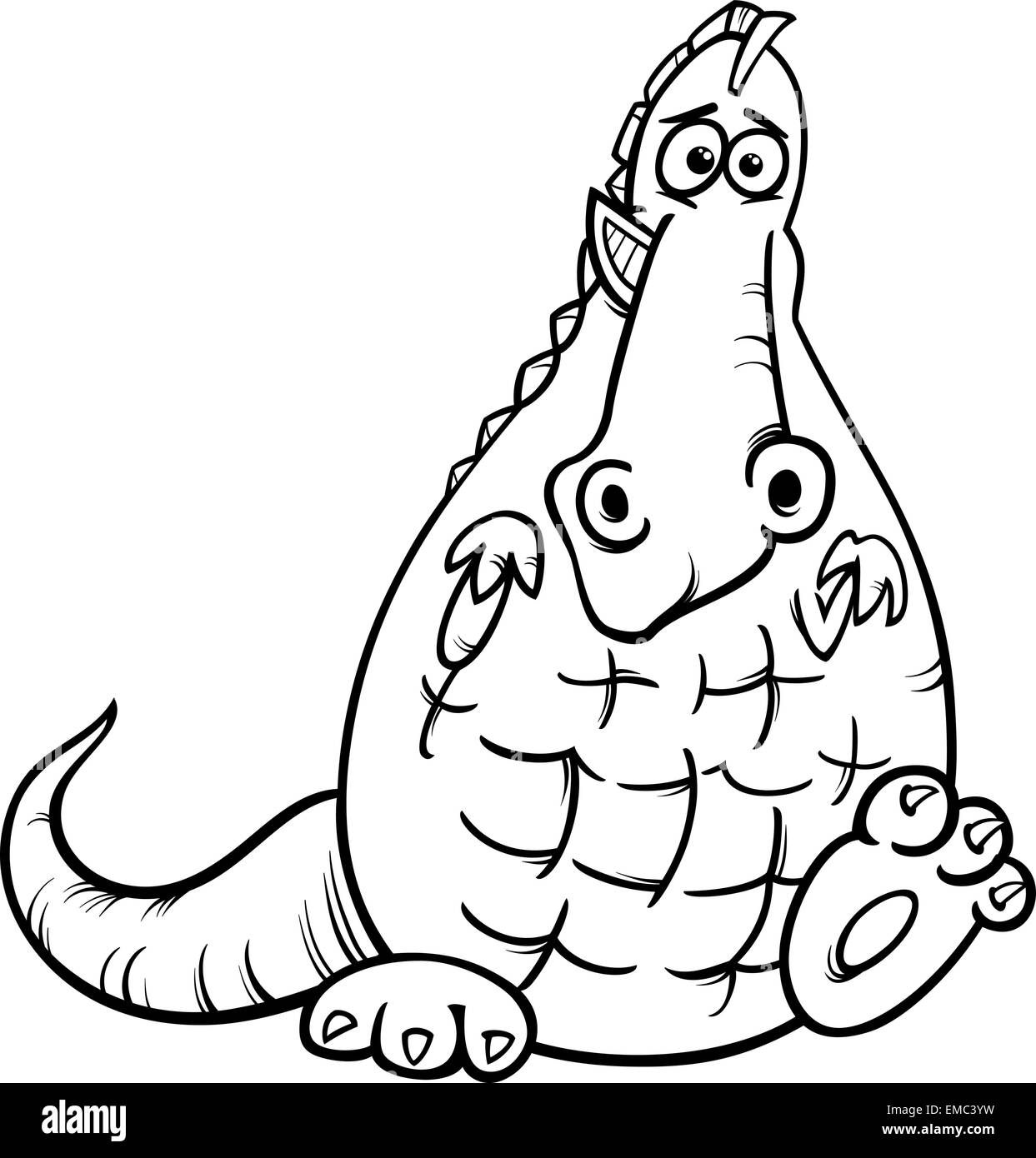 cartoon dragon coloring page Stock Vector Image & Art - Alamy