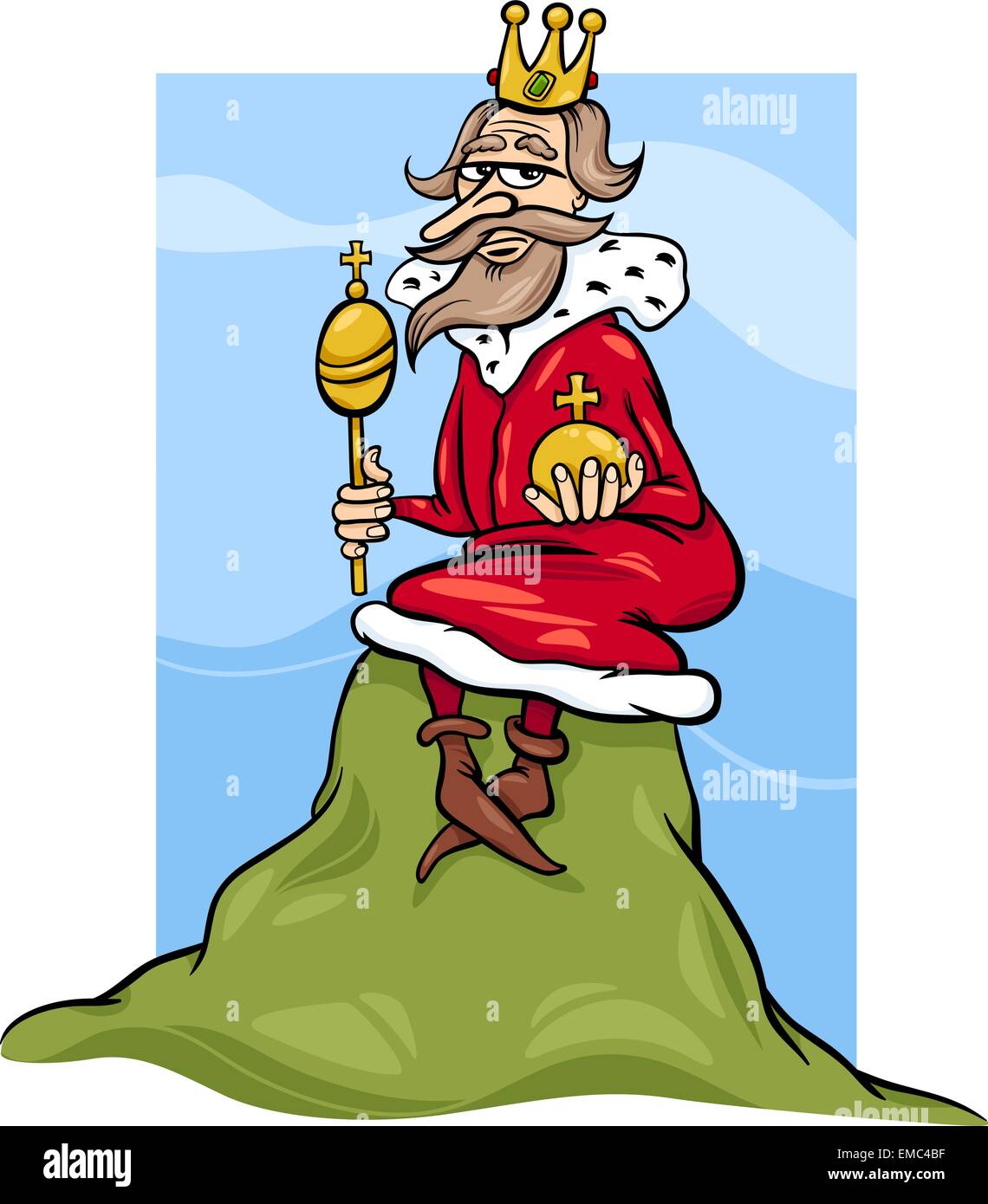 king of the hill saying cartoon Stock Vector