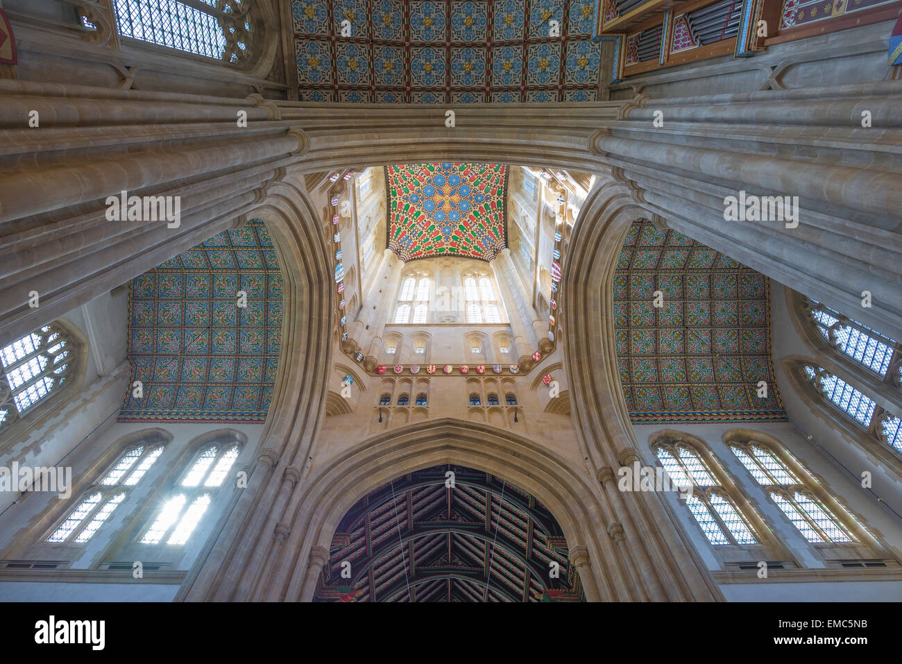 Bury St Edmunds cathedral, interior view of the lantern tower of St