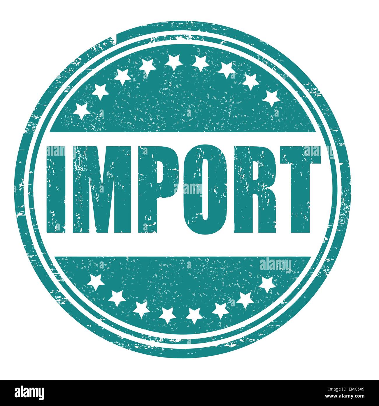 Import stamp Stock Vector