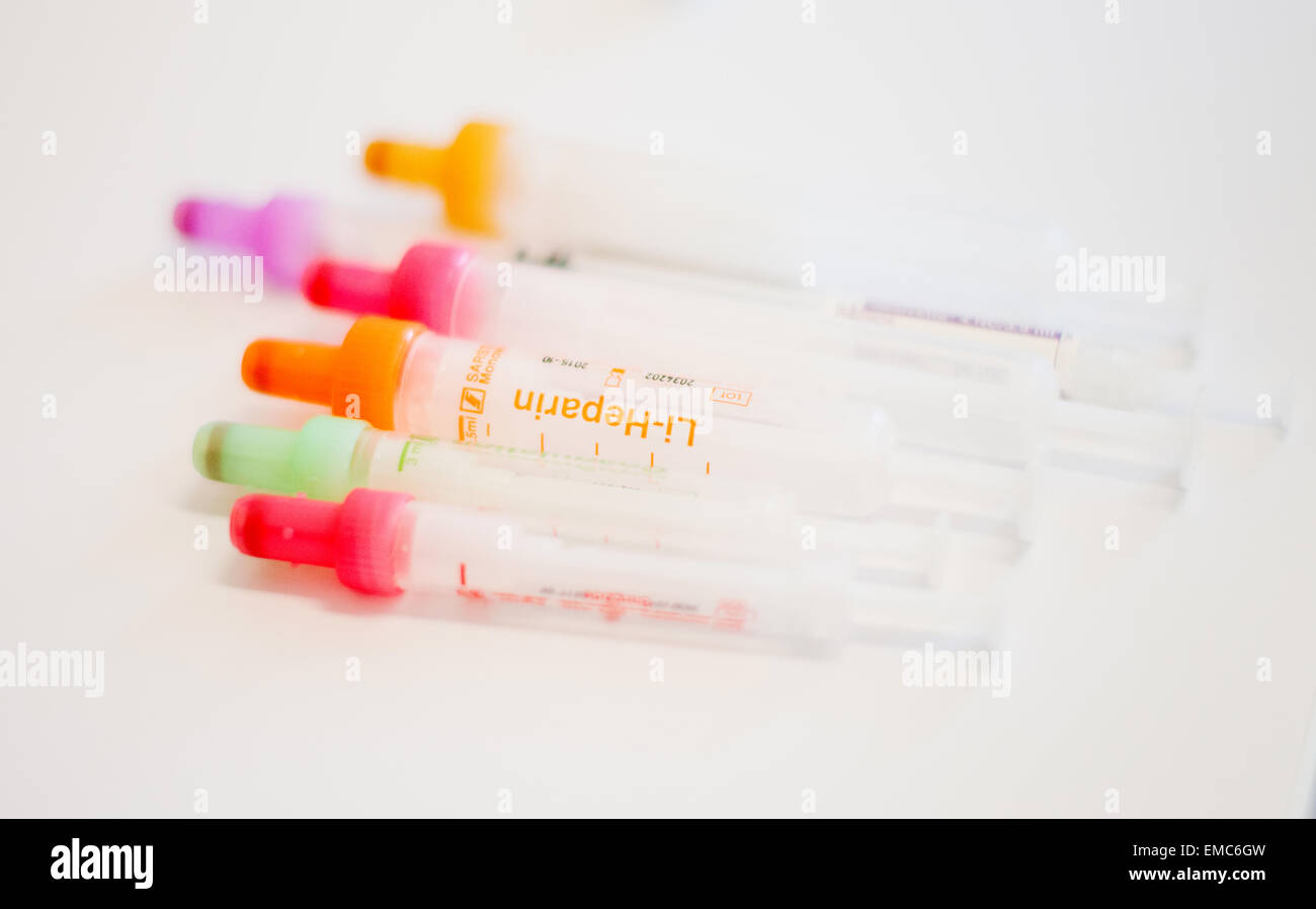 Vacutainer blood bottles. Medical laboratory Stock Photo Alamy