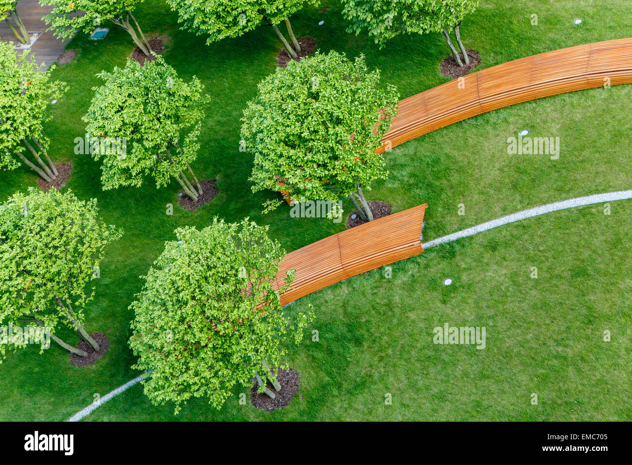 Bench in a park Stock Photo - Alamy