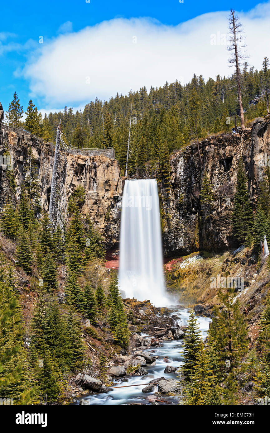USA, Oregon, Deschutes County, Tumalo Creek, Tumalo Falls Stock Photo