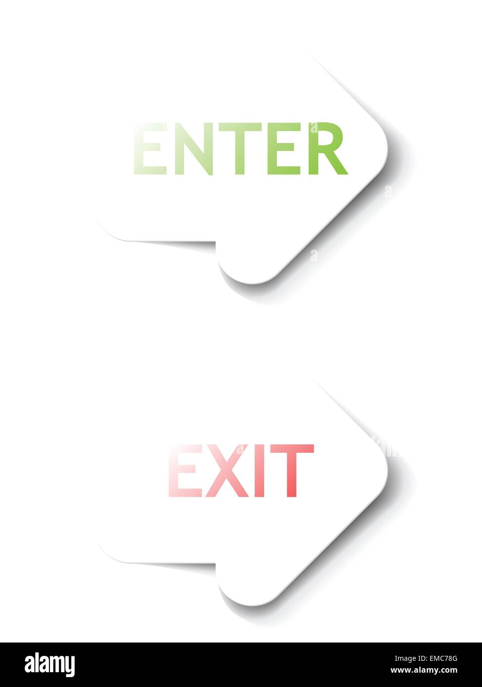 Enter, Exit arrows Stock Vector