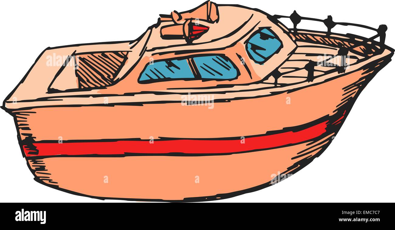 Motor boat Stock Vector