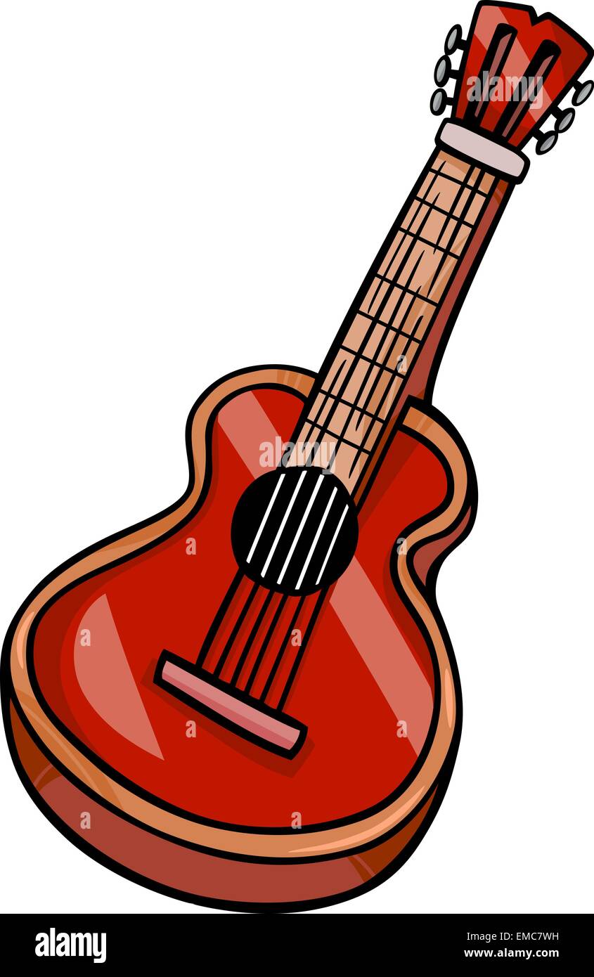 Acoustic guitar cartoon clip art hi-res stock photography and images - Alamy