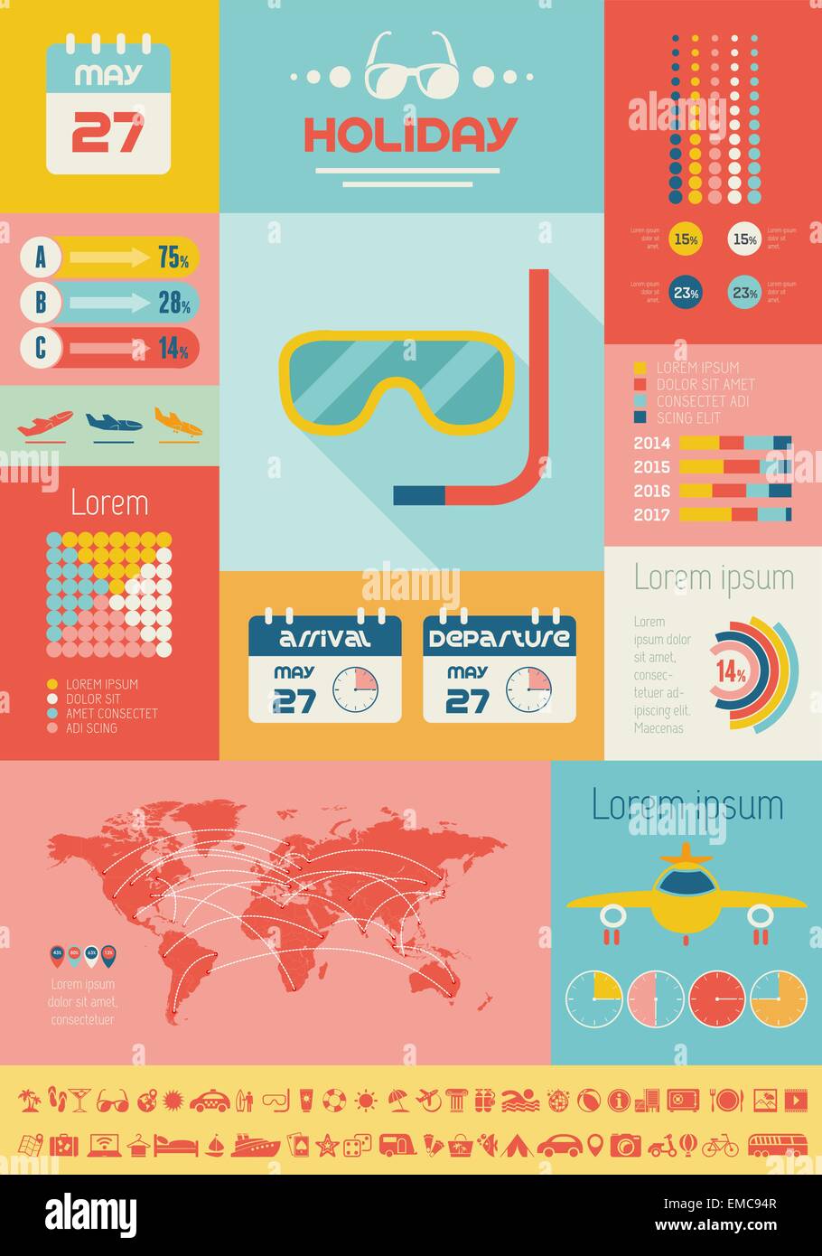 Travel Infographic Template Stock Vector Image & Art - Alamy