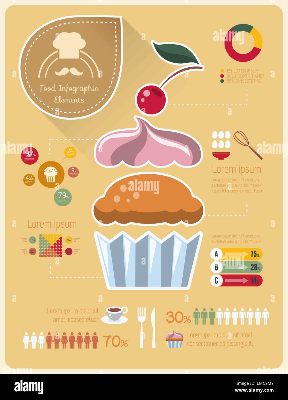 Food Infographic Template. Stock Vector