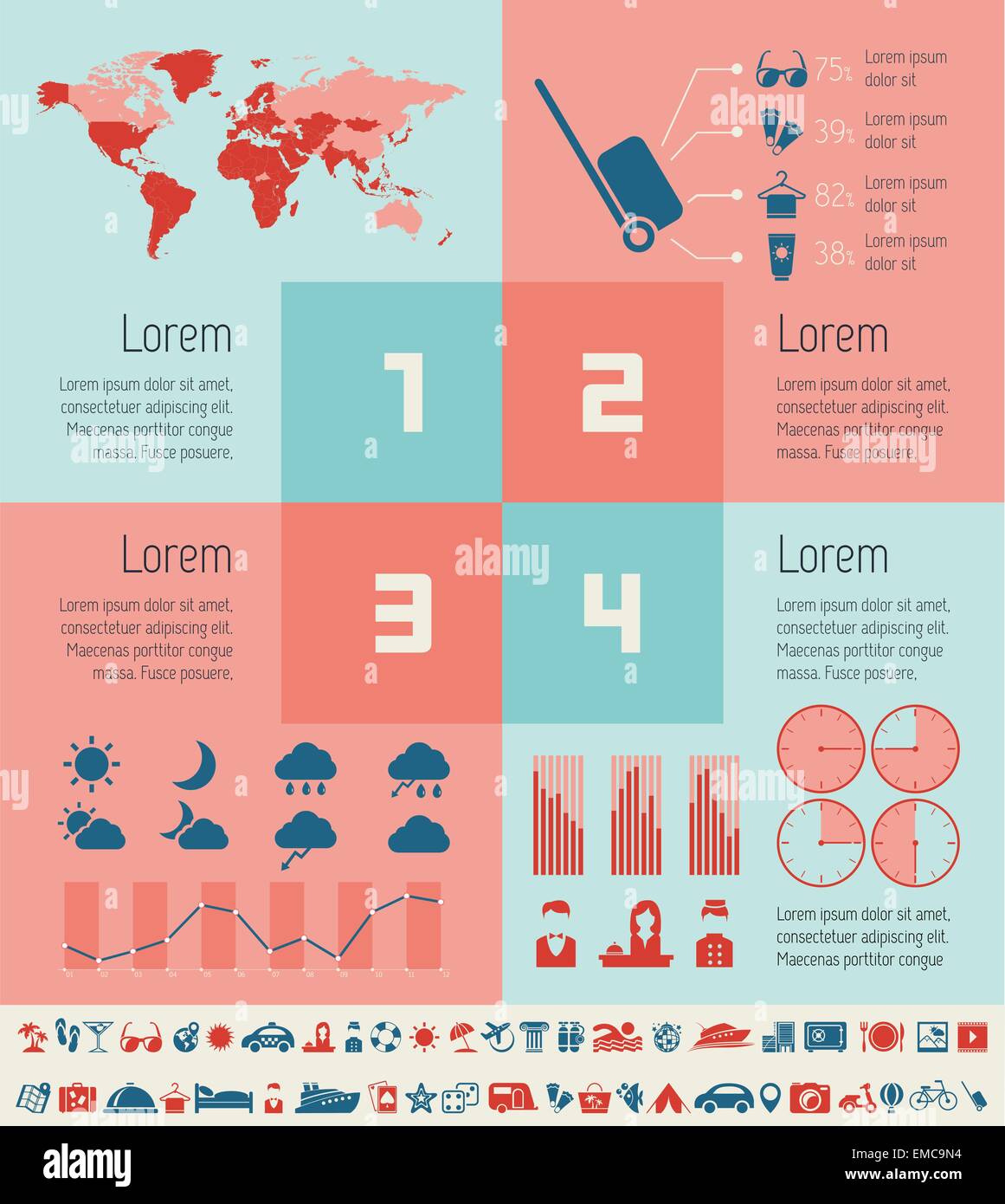 Travel Infographic Template Stock Vector Image & Art - Alamy
