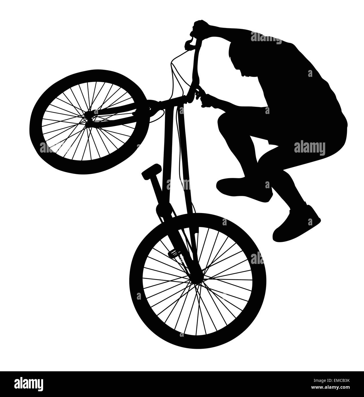 Biker vector silhouette Stock Photo