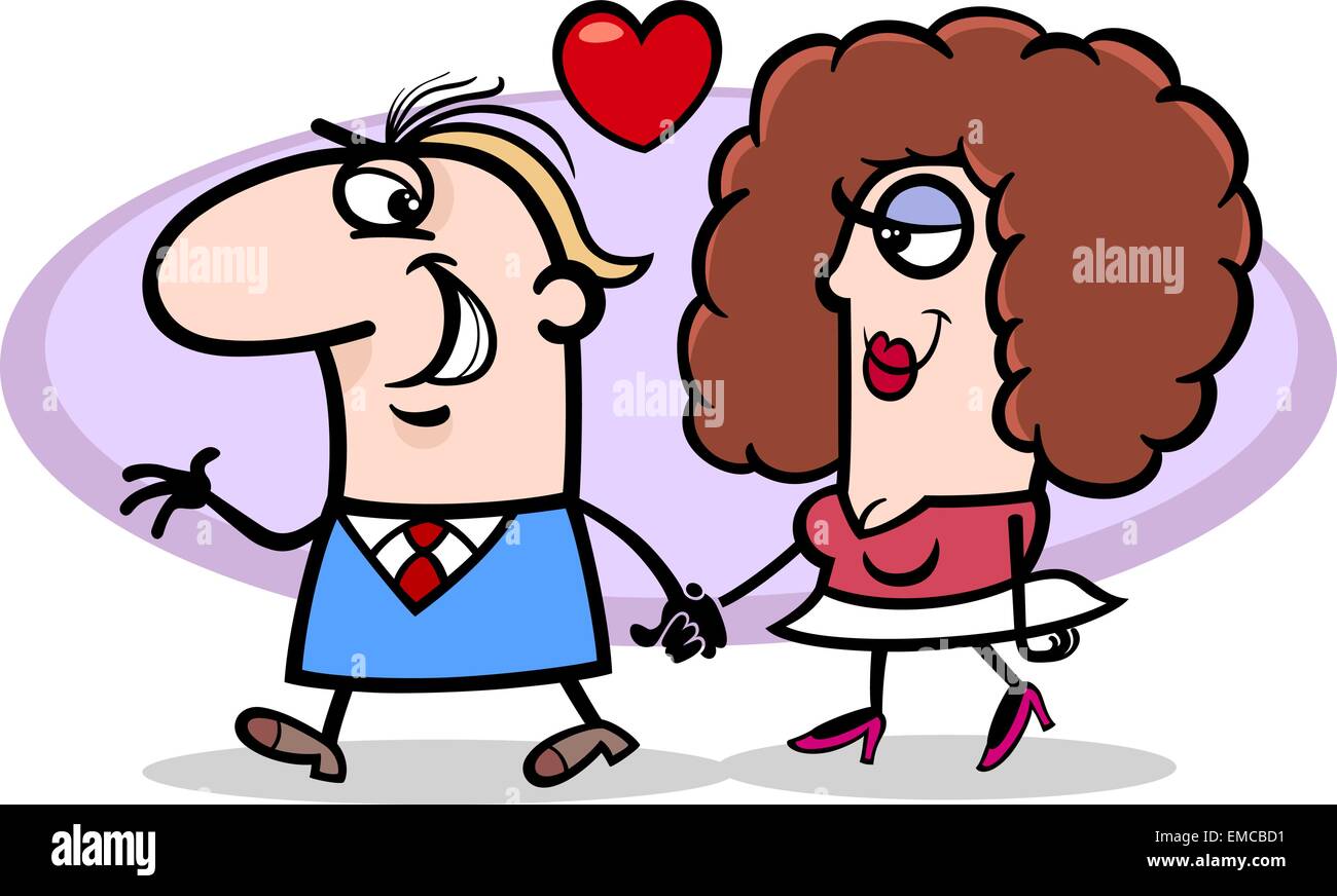 couple in love valentine cartoon Stock Vector Image & Art - Alamy